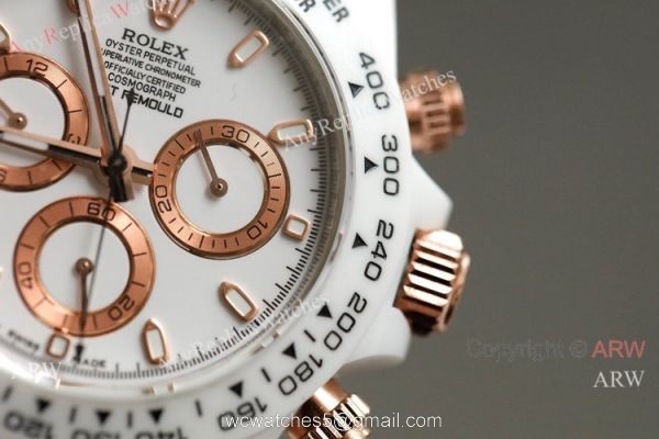 Replica Rolex Daytona AET Modified ceramic Case Rose Gold Crown watch A7750 Movement Replica Rolex Daytona AET Modified ceramic Case Rose Gold Crown watch A7750 Movement