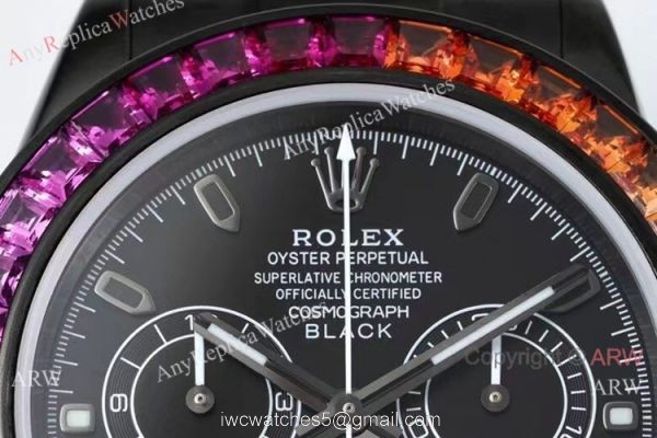 NEW! Noob Factory 4130 Rolex Daytona Blaken &8216;Black Venom Rainbow Bezel Watch 40mm NEW! Noob Factory 4130 Rolex Daytona Blaken &8216;Black Venom Rainbow Bezel Watch 40mm