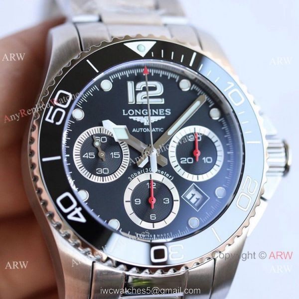 Swiss Replica Longines Hydroconquest 7750 TWF Ss Black Dial Watch 41mm Swiss Replica Longines Hydroconquest 7750 TWF Ss Black Dial Watch 41mm