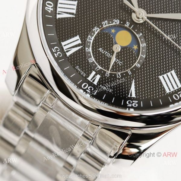 (GF) Swiss Longines Master Moon phase L899.5 Black Dial Watch 40mm (GF) Swiss Longines Master Moon phase L899.5 Black Dial Watch 40mm