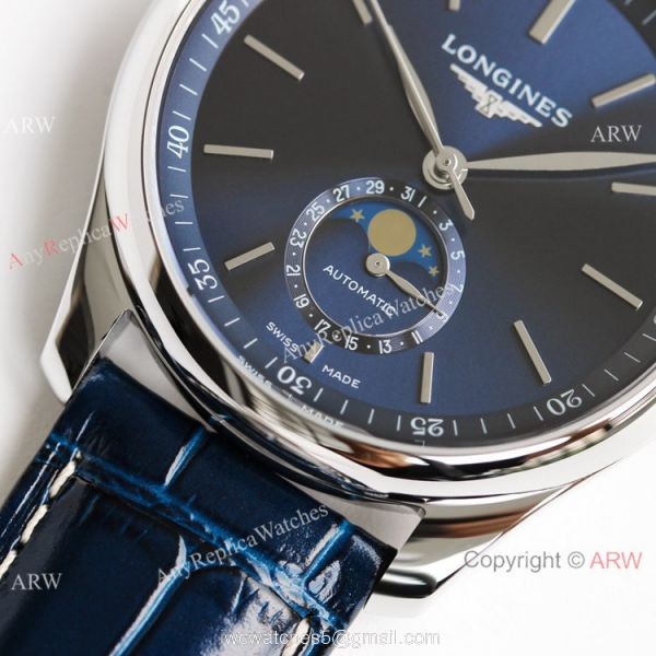 (GF) Swiss Copy Longines Master Moon phase Bucherer Blue dial Watch L899.5 Movement (GF) Swiss Copy Longines Master Moon phase Bucherer Blue dial Watch L899.5 Movement