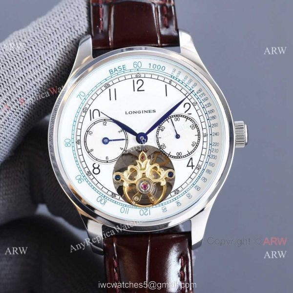 Top Copy Longines Master Tourbillon White Dial Leather 42MM Watch For man Top Copy Longines Master Tourbillon White Dial Leather 42MM Watch For man