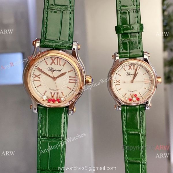 Clone Chopard Happy Sport Couple Watches Quartz 2-Tone Rose Gold Clone Chopard Happy Sport Couple Watches Quartz 2-Tone Rose Gold