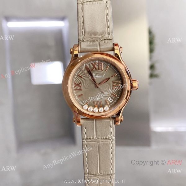Knockoff Chopard Happy Sport Watch Rhodium Grey Rose Gold quartz Knockoff Chopard Happy Sport Watch Rhodium Grey Rose Gold quartz