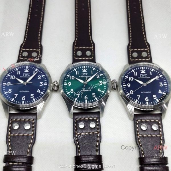 Best Quality IWC Pilots 43mm Automatic Watch Bucherer Blue Dial Silver Case Best Quality IWC Pilots 43mm Automatic Watch Bucherer Blue Dial Silver Case