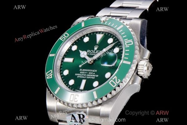 1-1 AR Factory V4 Swiss 3135 Rolex Submariner Hulk Watch Green Ceramic 904L Steel 1-1 AR Factory V4 Swiss 3135 Rolex Submariner Hulk Watch Green Ceramic 904L Steel