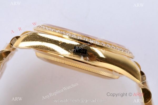 (EW) Swiss 1:1 Copy Rolex DayDate 36mm Watch White Mother Pearl Dial Center Diamond Strap (EW) Swiss 1:1 Copy Rolex DayDate 36mm Watch White Mother Pearl Dial Center Diamond Strap