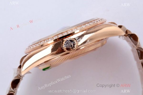 (EW) Best Copy Rolex DayDate 36 Swiss 3255 Watch Brown Gradient Dial Center diamond Band (EW) Best Copy Rolex DayDate 36 Swiss 3255 Watch Brown Gradient Dial Center diamond Band