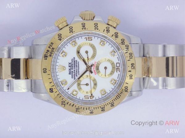 High Quality Daytona 2-Tone White Face Diamond Watch High Quality Daytona 2-Tone White Face Diamond Watch