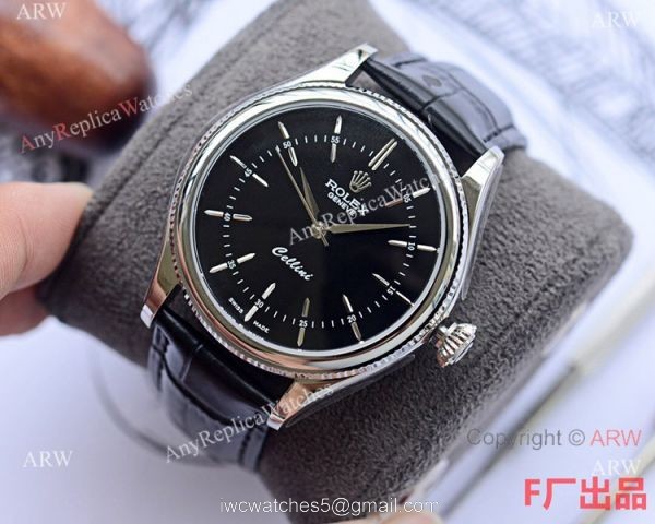 Copy Rolex Cellini Time 40mm Watch Blue Dial Blue Leather Strap Copy Rolex Cellini Time 40mm Watch Blue Dial Blue Leather Strap