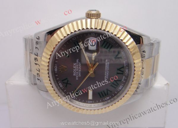 NEW UPGRADED Rolex Datejust II 2-Tone Gray Face Green Roman DJII 41mm Watch NEW UPGRADED Rolex Datejust II 2-Tone Gray Face Green Roman DJII 41mm Watch