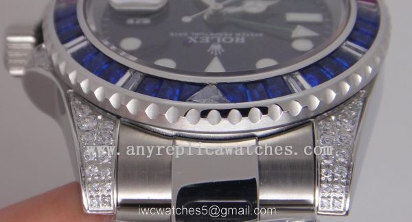 Rolex GMT Master II Watch Red / Blue Diamond Bezel Replica Rolex Rolex GMT Master II Watch Red / Blue Diamond Bezel Replica Rolex