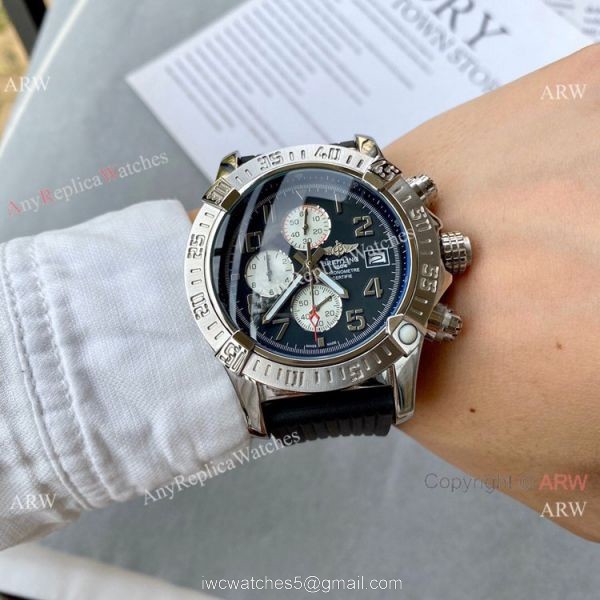 Best Copy Breitling Super Avenger II Watch White Dial Leather Band Best Copy Breitling Super Avenger II Watch White Dial Leather Band
