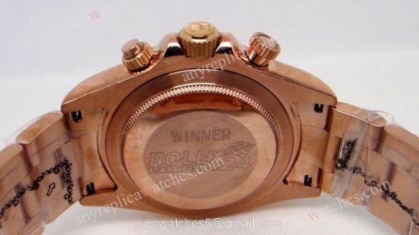 Rolex Rose Gold Daytona Black Face / 40mm Replica Watch Rolex Rose Gold Daytona Black Face / 40mm Replica Watch