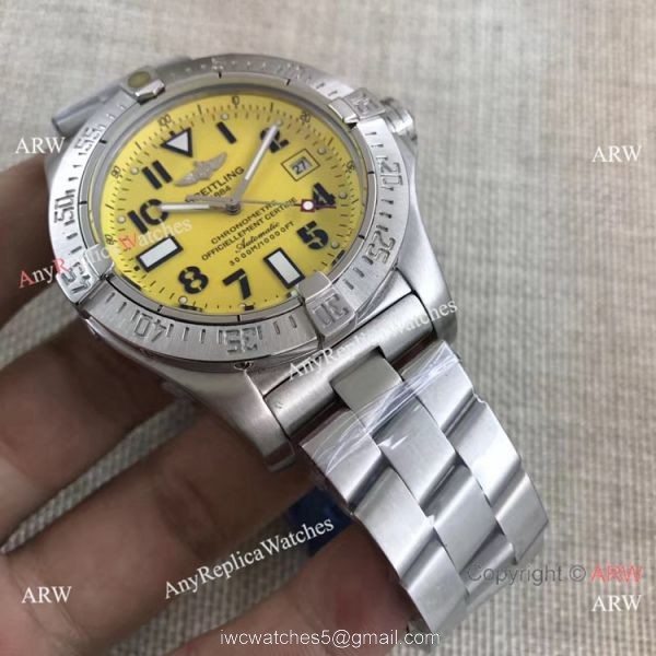 NEW Style Replica Breitling Avenger II Seawolf Orange Dial Silver Steel Watch NEW Style Replica Breitling Avenger II Seawolf Orange Dial Silver Steel Watch