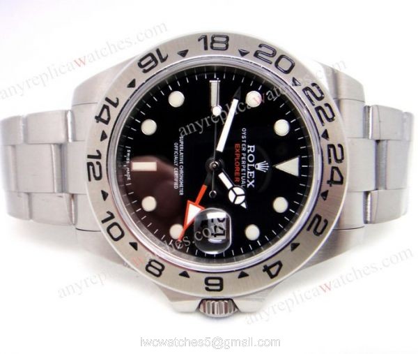 NEW UPGRADED Replica Rolex Explorer II GMT Watch Stainless Steel Black 42mm NEW UPGRADED Replica Rolex Explorer II GMT Watch Stainless Steel Black 42mm
