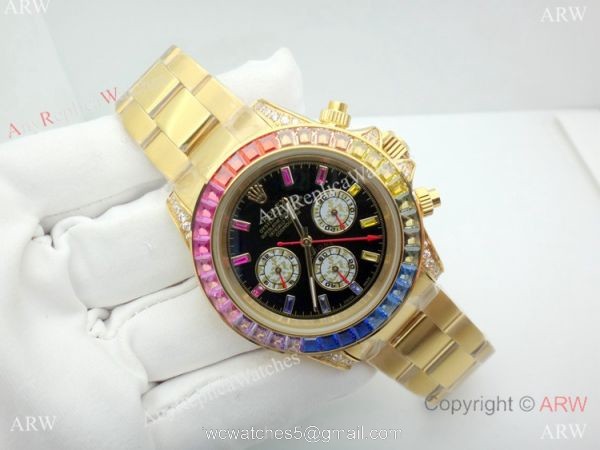 Rolex Rainbow Replica Watch 40mm Yellow Gold Automatic Movement Rolex Rainbow Replica Watch 40mm Yellow Gold Automatic Movement
