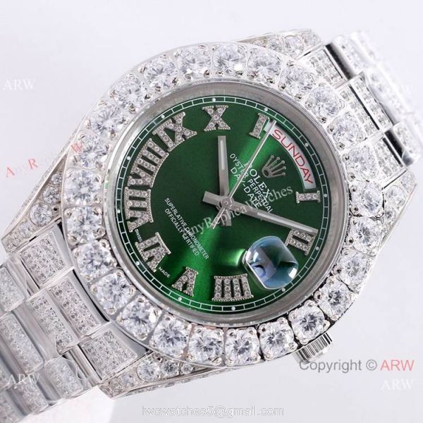 Rolex Day Date Green Dial Ice Watch Rolex Diamond Bezel Replica Watch Rolex Day Date Green Dial Ice Watch Rolex Diamond Bezel Replica Watch