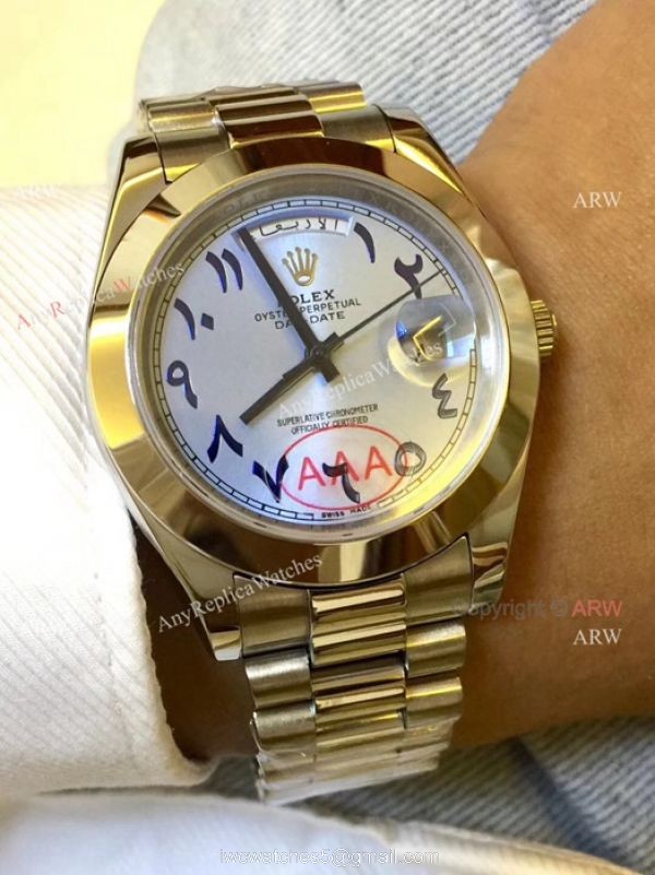 Copy Rolex Day-Date II Arabic Glacier Dial Special Middle East Edition 40mm Watch Copy Rolex Day-Date II Arabic Glacier Dial Special Middle East Edition 40mm Watch