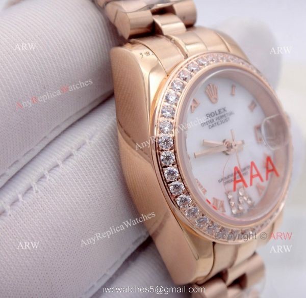 Replica Rolex Diamond Bezel Datejust Rose Gold President Watch 26mm Ladies Replica Rolex Replica Rolex Diamond Bezel Datejust Rose Gold President Watch 26mm Ladies Replica Rolex