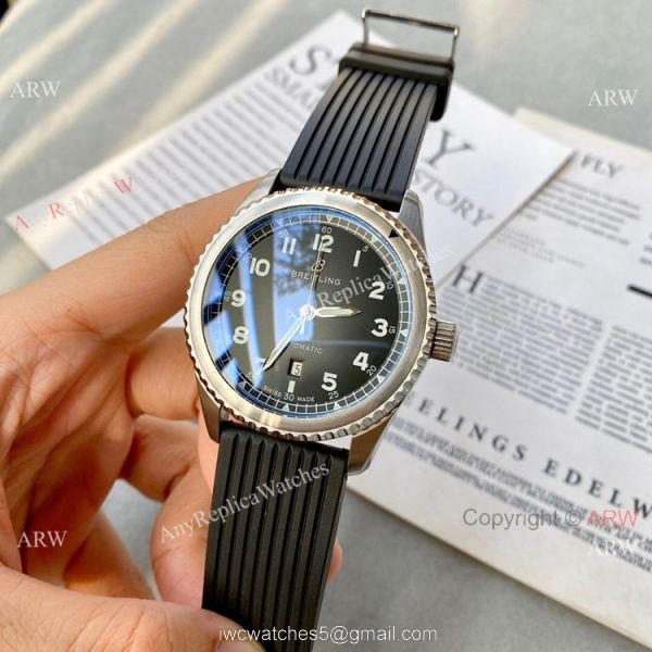 Vintage Style Breitling Premier Automatic Watch Black Dial Vintage Style Breitling Premier Automatic Watch Black Dial