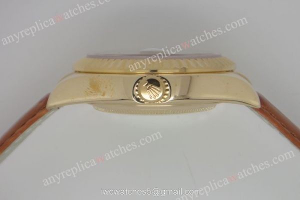 Copy Rolex Datejust Watch Black Face Brown Leather Copy Rolex Datejust Watch Black Face Brown Leather