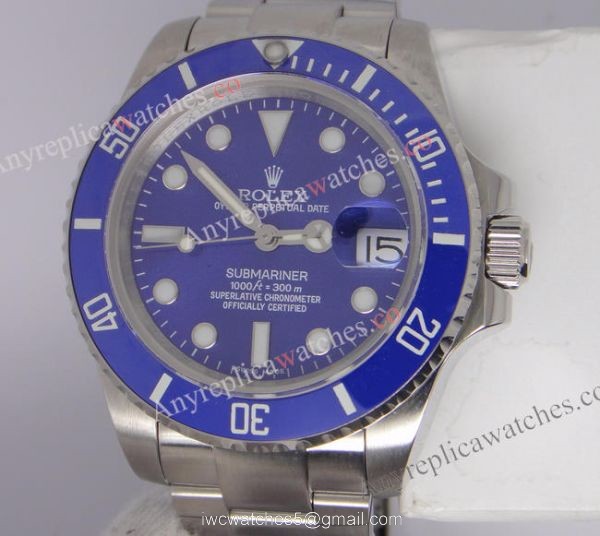 ROLEX SUBMARINER BLUE DIAL / BLUE CERAMIC WATCH SWISS ETA 2836 ROLEX SUBMARINER BLUE DIAL / BLUE CERAMIC WATCH SWISS ETA 2836