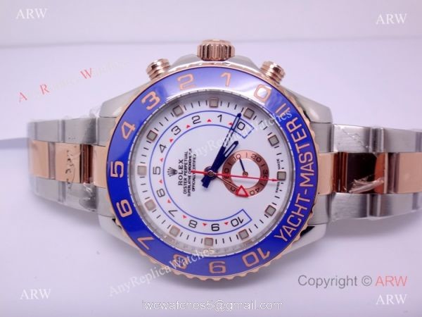 2-Tone Rose Gold Rolex Yacht-Master II Watch Blue Ceramic w/ Countdown Function 2-Tone Rose Gold Rolex Yacht-Master II Watch Blue Ceramic w/ Countdown Function