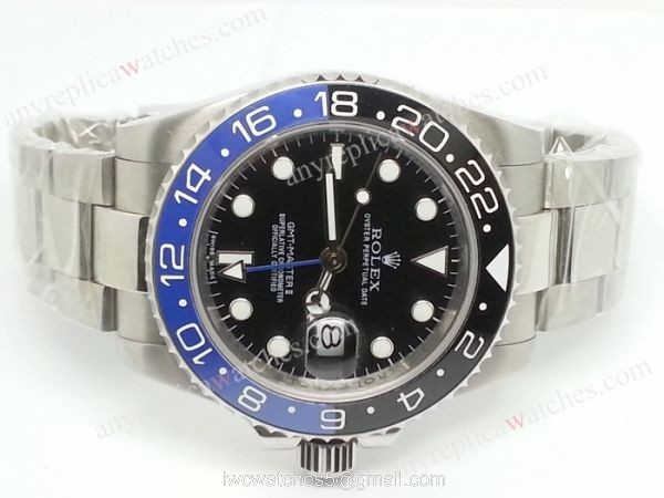 Replica Rolex Batman GMT-Master II SS Blue &038; Black Ceramic Bezel Watch 40mm Replica Rolex Batman GMT-Master II SS Blue &038; Black Ceramic Bezel Watch 40mm
