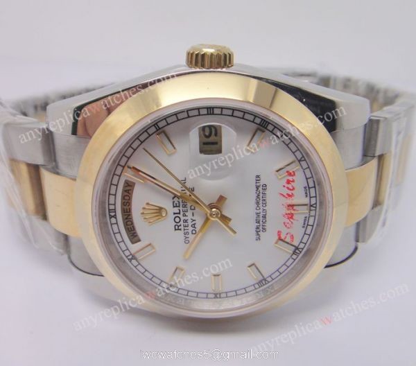 Buy AAA Grade Replica Rolex Day-Date II 2-Tone White Men Watch Buy AAA Grade Replica Rolex Day-Date II 2-Tone White Men Watch