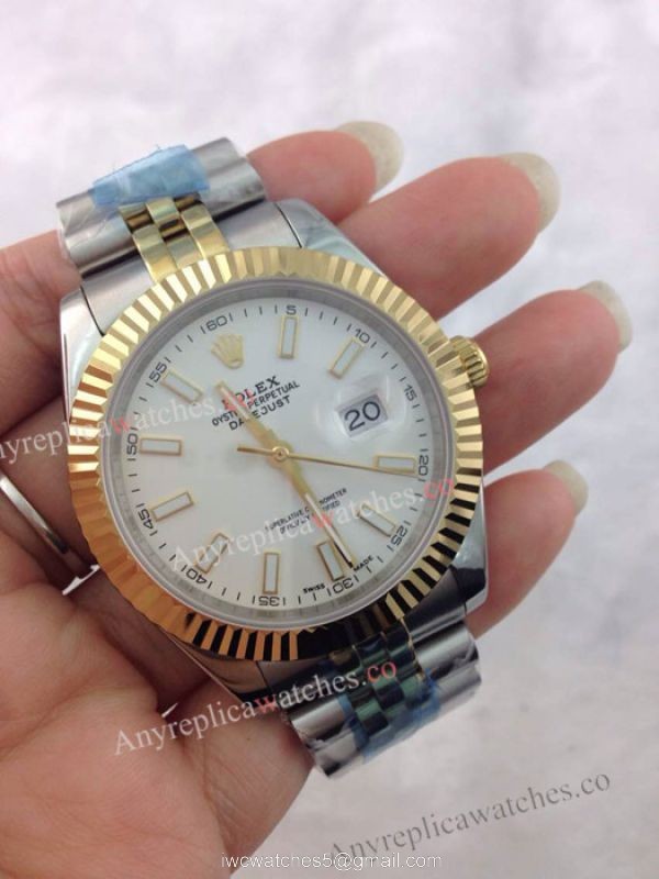 Two Tone Rolex Jubilee Band Datejust II Mens Watch White Face Two Tone Rolex Jubilee Band Datejust II Mens Watch White Face