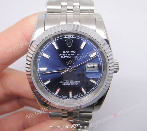 SS Jubilee Rolex Datejust Watch Blue Face Mens Watch SS Jubilee Rolex Datejust Watch Blue Face Mens Watch