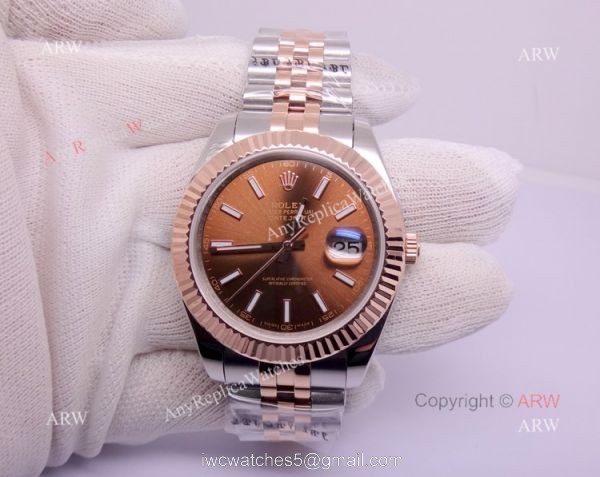 Two Tone Rose Gold Rolex Datejust Jubilee Replica Watch 40mm Two Tone Rose Gold Rolex Datejust Jubilee Replica Watch 40mm