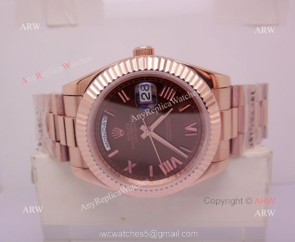 AAA Replica Rolex Day-Date Chocolate Face Watch New 40mm Case AAA Replica Rolex Day-Date Chocolate Face Watch New 40mm Case