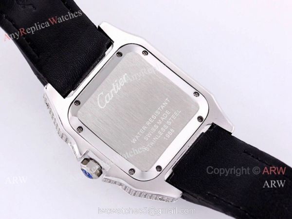 AAA Copy Cartier Santos De Iced Out Watch Automatic Movement AAA Copy Cartier Santos De Iced Out Watch Automatic Movement