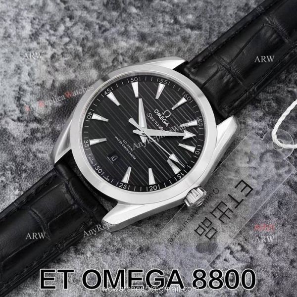 Replica Omega Seamaster Swiss ETA 8800 Movement Superluminova Leather Band Watch Replica Omega Seamaster Swiss ETA 8800 Movement Superluminova Leather Band Watch