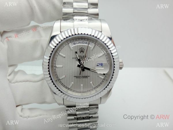 High Quality Replica Rolex Watch Day Date II Stainless Steel Case 40mm High Quality Replica Rolex Watch Day Date II Stainless Steel Case 40mm