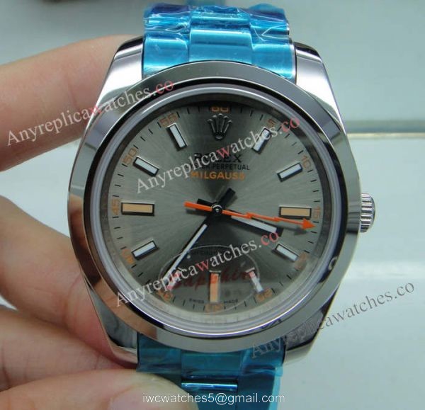 Replica Rolex Milgauss Stainless Steel Gray Face Watch 40mm Replica Rolex Milgauss Stainless Steel Gray Face Watch 40mm
