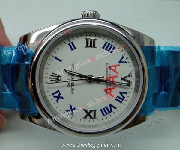 Replica Rolex Oyster Perpetual Explorer White Blue Roman Face Watch Replica Rolex Oyster Perpetual Explorer White Blue Roman Face Watch