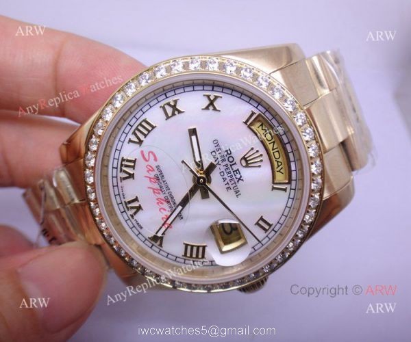 Rolex Presidential Diamond Bezel Replica Watch Day-Date MOP Dial Rolex Presidential Diamond Bezel Replica Watch Day-Date MOP Dial