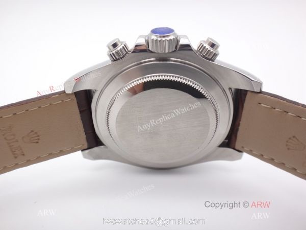 Copy Rolex Daytona Leather Strap SS Gray Face w/ Arabic Watch Copy Rolex Daytona Leather Strap SS Gray Face w/ Arabic Watch