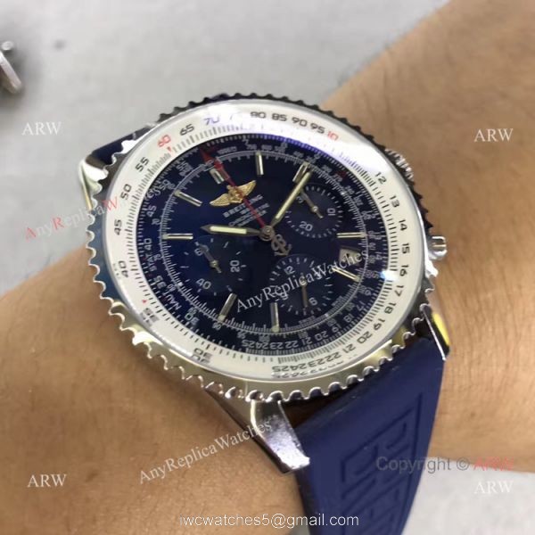 Copy Breitling Navitimer Rubber Strap Blue Chronograph Dial Watch Copy Breitling Navitimer Rubber Strap Blue Chronograph Dial Watch