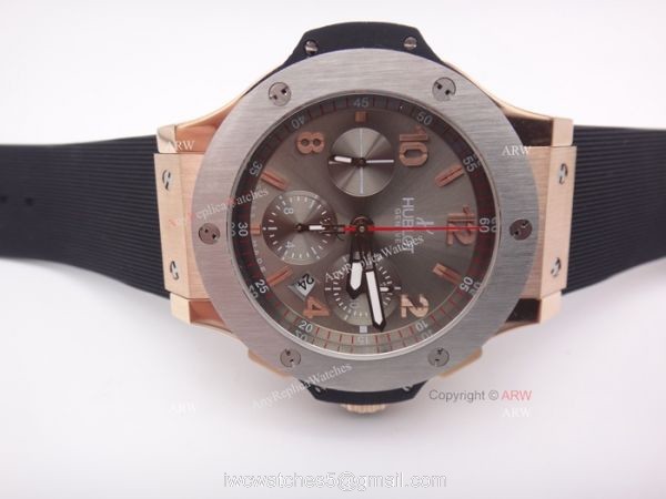 Swiss Grade 7750 Hublot Big Bang Cappuccino Rose Gold Grey Dial Replica Watches Swiss Grade 7750 Hublot Big Bang Cappuccino Rose Gold Grey Dial Replica Watches