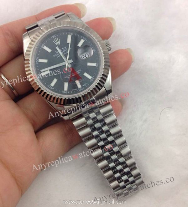 (EW) Clone Swiss ETA3255 Replica Rolex Datejust II SS Black Face Datejust II Watch 41mm (EW) Clone Swiss ETA3255 Replica Rolex Datejust II SS Black Face Datejust II Watch 41mm