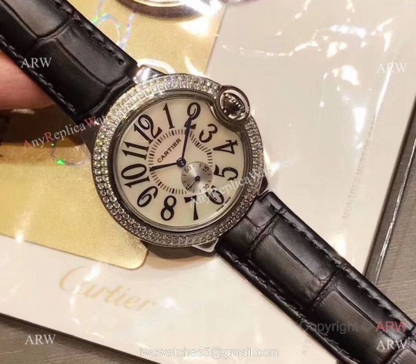 Womens Fake Cartier Watch Ballon Bleu Diamond Bezel 36mm Womens Fake Cartier Watch Ballon Bleu Diamond Bezel 36mm