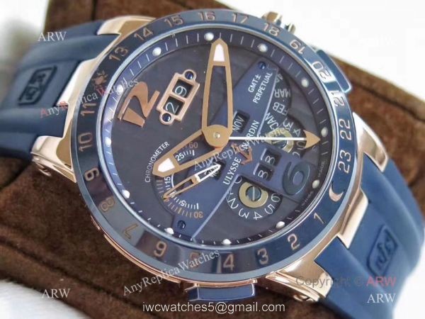 Copy Swiss Ulysse Nardin El Toro / Black Toro Watch Blue Ceramic Bezel Copy Swiss Ulysse Nardin El Toro / Black Toro Watch Blue Ceramic Bezel