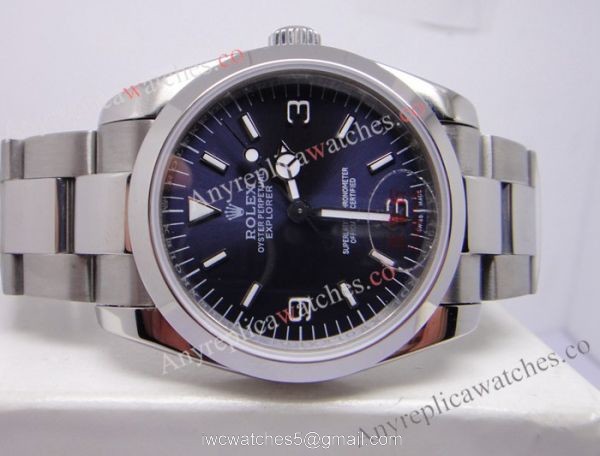 Rolex Explorer Oyster band Stainless Steel Blue Face Replica Watch Rolex Explorer Oyster band Stainless Steel Blue Face Replica Watch