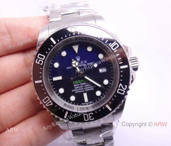 Noob Factory V3 Replica Rolex Deepsea Watch with D-Blue Face Black Ceramic Bezel Noob Factory V3 Replica Rolex Deepsea Watch with D-Blue Face Black Ceramic Bezel