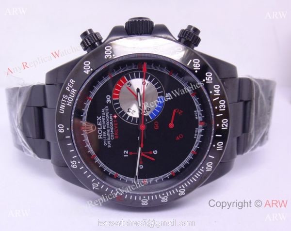 Replica New Rolex Daytona Brevet+ Watch Black Case Replica New Rolex Daytona Brevet+ Watch Black Case