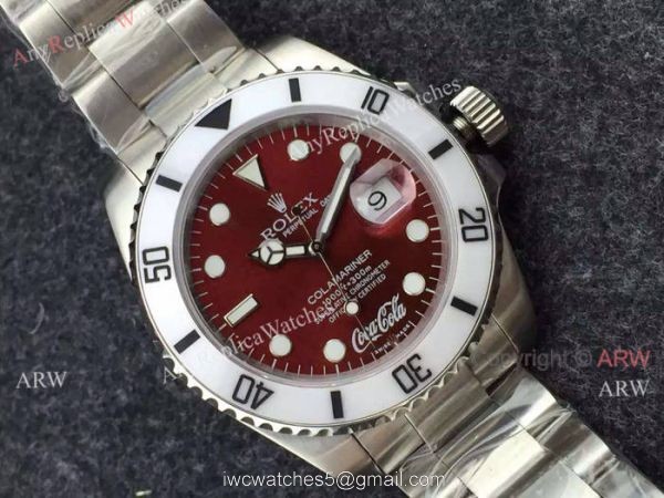 Swiss Replica Rolex Submariner Red Dial watch Coca Cola Limited Edition Swiss Replica Rolex Submariner Red Dial watch Coca Cola Limited Edition